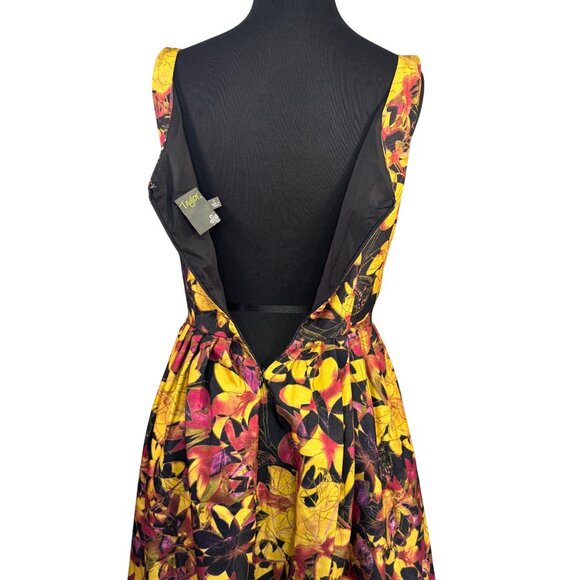Taylor Size 2 Floral Fit and Flare Prom, Party, Cocktail, Graduation Dress - Picture 11 of 11